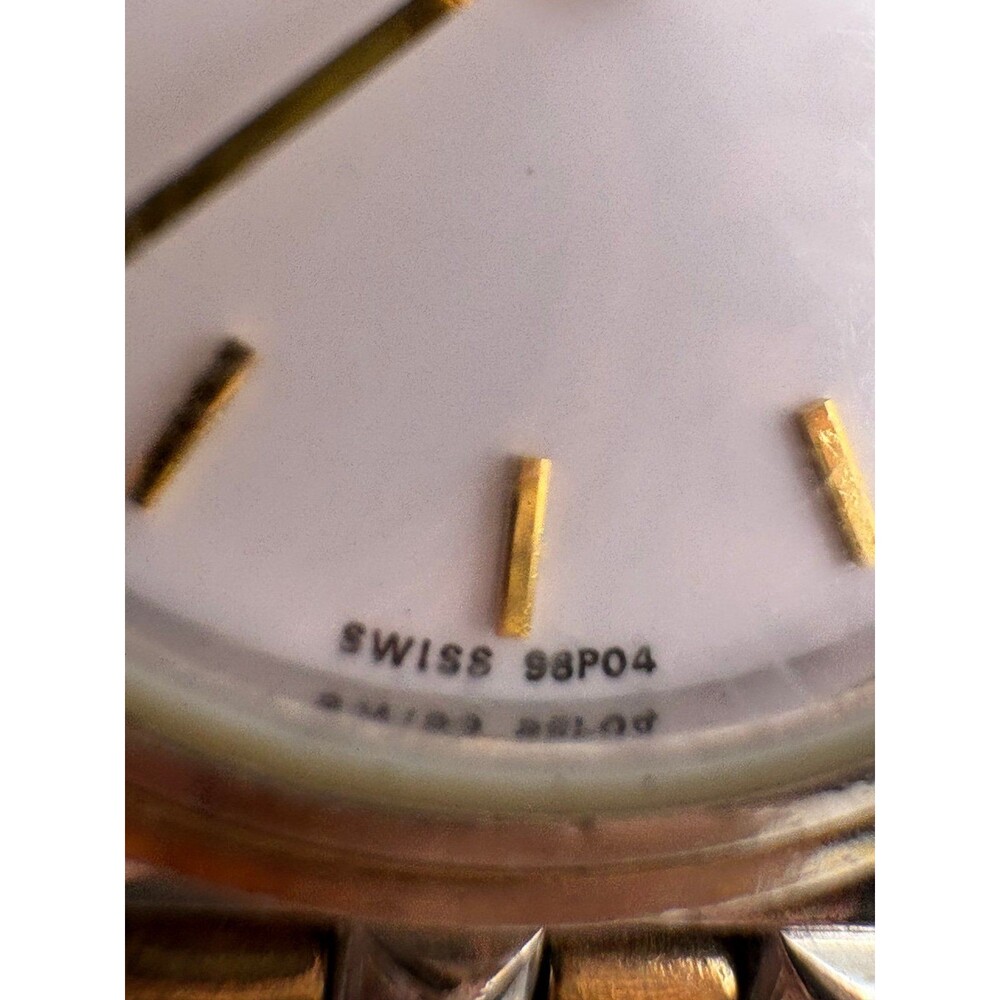 Vintage Bulova 98P04 Two-Tone Diamond Dial Ladies Watch - New Battery Fitted - Picture 9 of 11